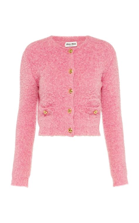 miu miu pink cardigan